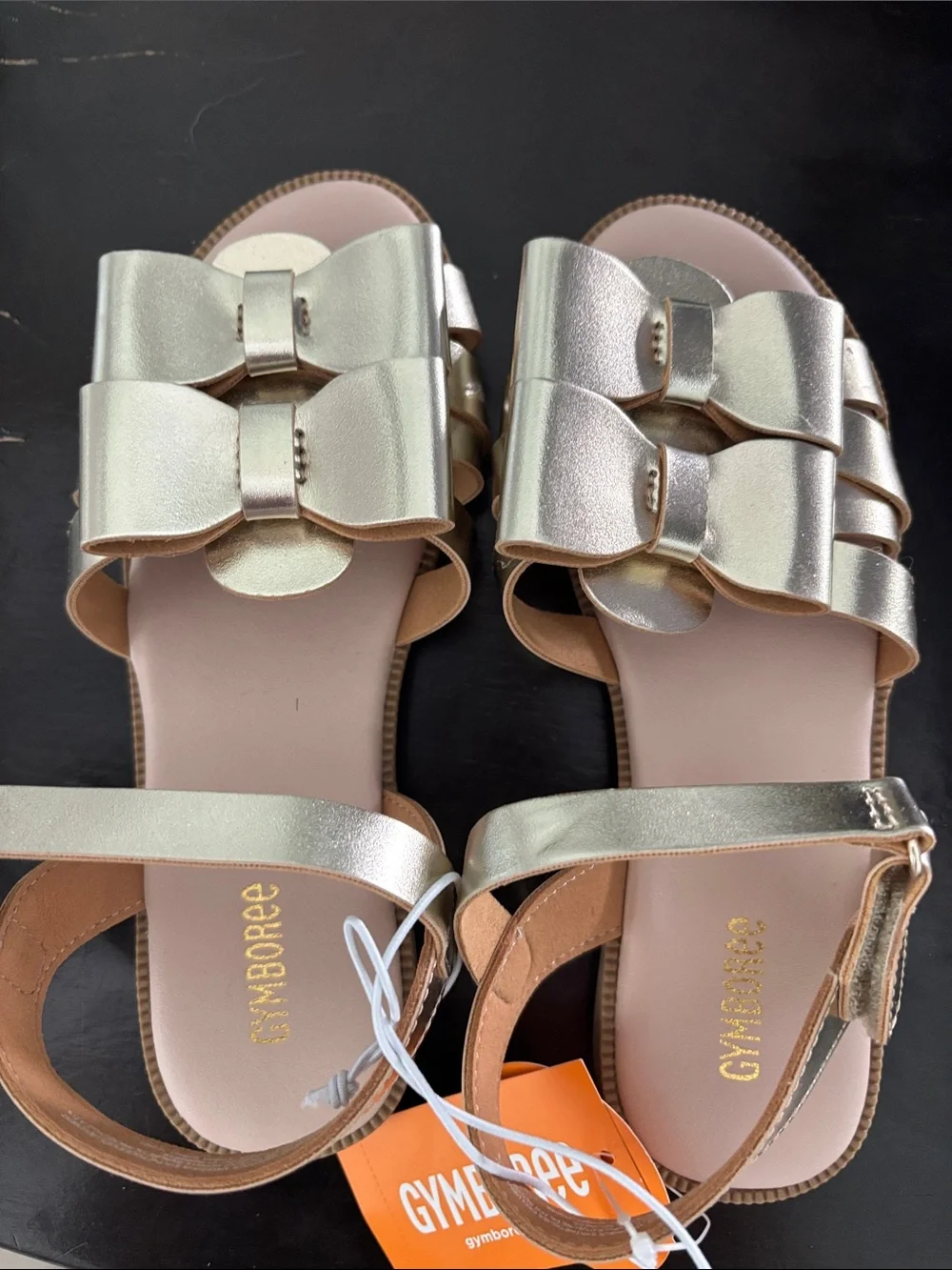 Gymboree Metallic Gold Bow Strap Sandals